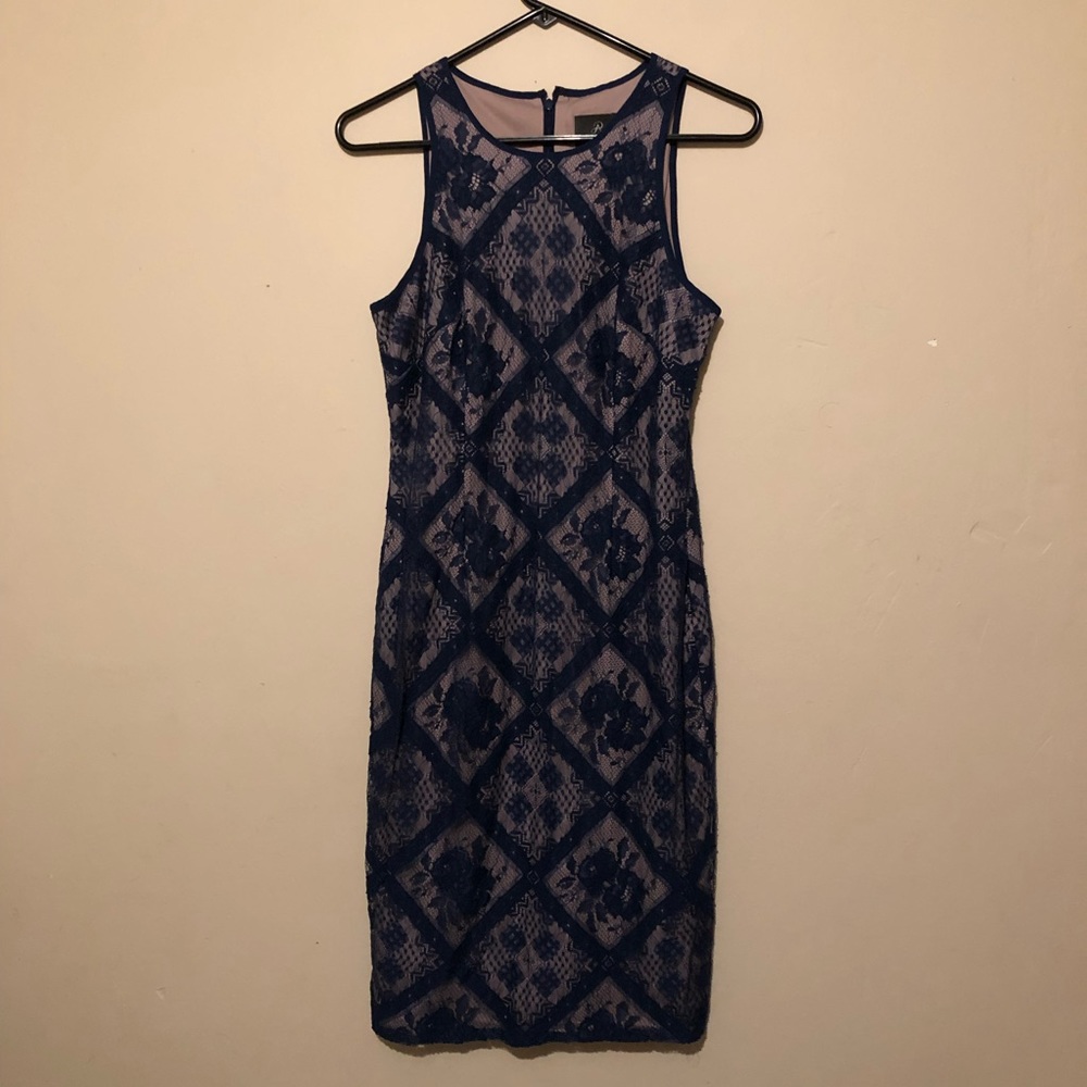 Navy lace dress